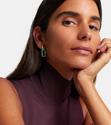 Boucle d'oreille Chiara en or blanc 18 ct et diamants | Eéra