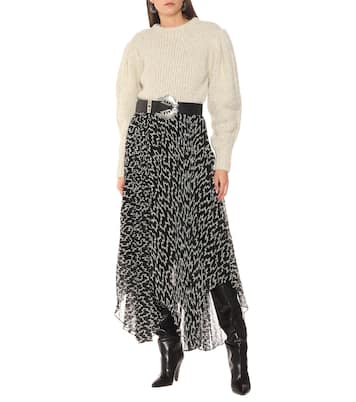 Falda midi Alena de georgette | Isabel Marant