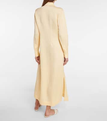 Linen-blend maxi shirt dress | CO