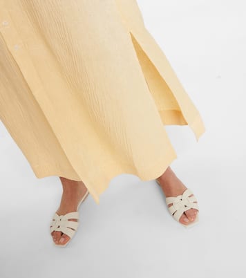 Linen-blend maxi shirt dress | CO