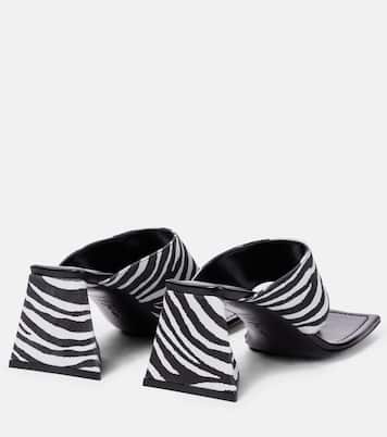 Devon zebra-print suede thong sandals | The Attico