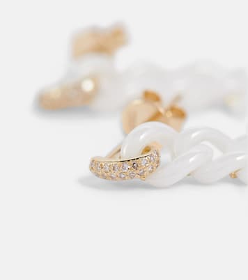 Boucles d'oreilles Link Drop en or 18 ct et diamants | Shay Jewelry