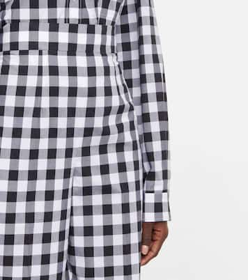 Pantaloni in cotone a quadri | Miu Miu