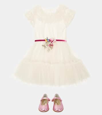 Verziertes Kleid aus Tüll | Monnalisa