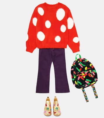 Sac à dos imprimé en fourrure synthétique | Stella McCartney Kids