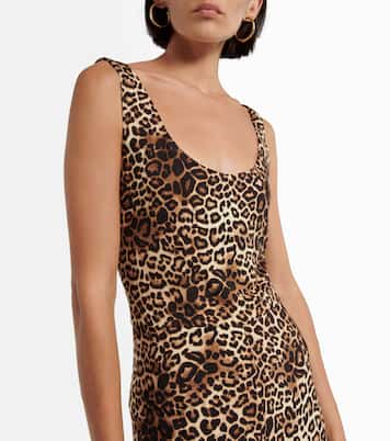 leopard-print jersey jumpsuit | Alexandre Vauthier