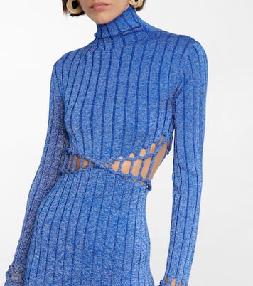 X Braid ribbed-knit midi dress | Dion Lee