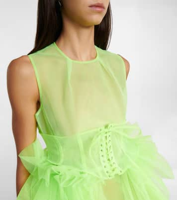 Vestido midi de tul con volantes | Noir Kei Ninomiya