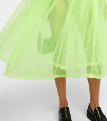 Vestido midi de tul con volantes | Noir Kei Ninomiya