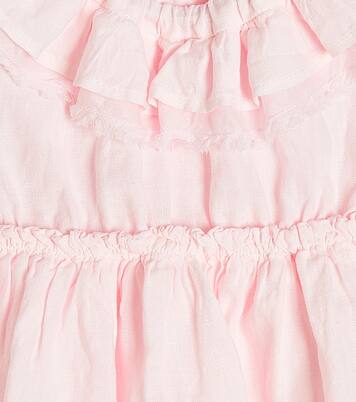 Baby ruffle-trimmed linen dress | Il Gufo