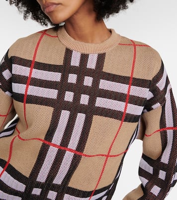 Jersey en mezcla de algodón a cuadros | Burberry