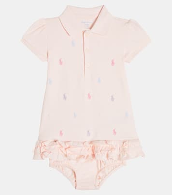 Baby Schiffli cotton dress and bloomers set | Polo Ralph Lauren Kids