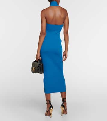 Abito midi con scollo all'americana | Alaïa