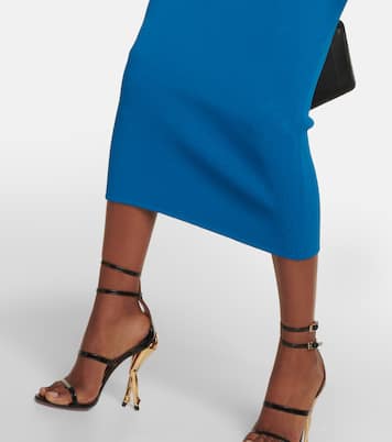 Abito midi con scollo all'americana | Alaïa