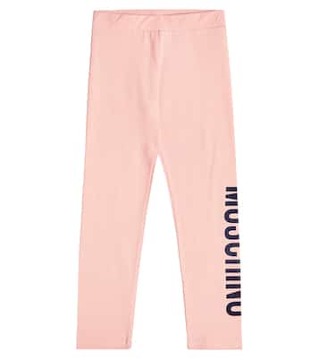 Leggings in jersey di misto cotone | Moschino Kids