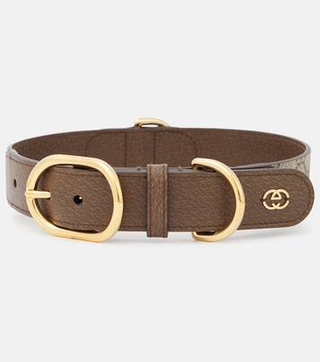 GG L/XL faux leather dog collar | Gucci