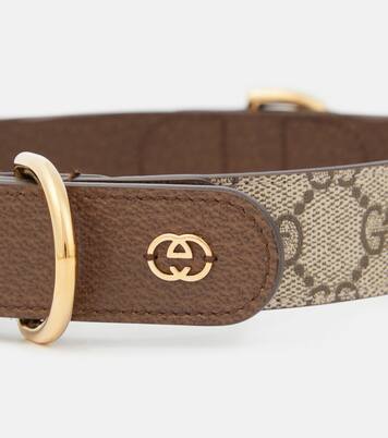 GG L/XL faux leather dog collar | Gucci