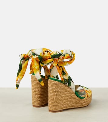 Espadrille-Sandalen aus Satin | Dolce&Gabbana