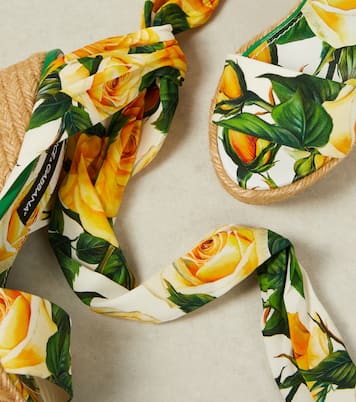 Espadrille-Sandalen aus Satin | Dolce&Gabbana