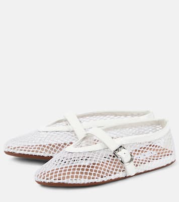 Ballerine in mesh con pelle | Alaïa