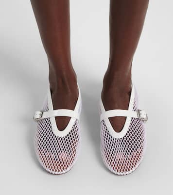 Ballerine in mesh con pelle | Alaïa