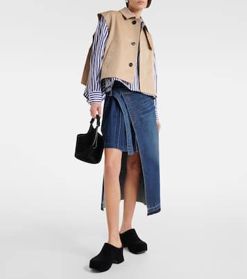 Gonna midi asimmetrica di jeans | Sacai