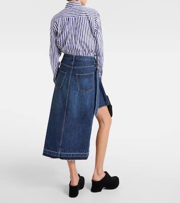 Gonna midi asimmetrica di jeans | Sacai