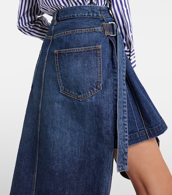 Gonna midi asimmetrica di jeans | Sacai