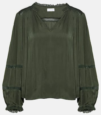 Koren lace-trimmed blouse | Velvet