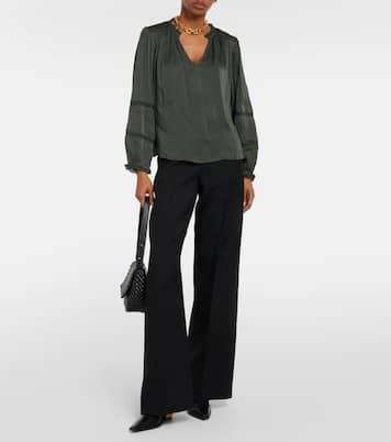 Koren lace-trimmed blouse | Velvet