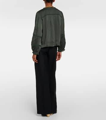 Koren lace-trimmed blouse | Velvet