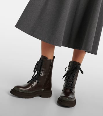 Schnürstiefel Monili aus Leder | Brunello Cucinelli