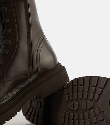 Schnürstiefel Monili aus Leder | Brunello Cucinelli