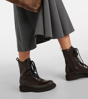 Schnürstiefel Monili aus Leder | Brunello Cucinelli