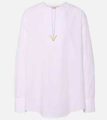 VGold cotton poplin top | Valentino