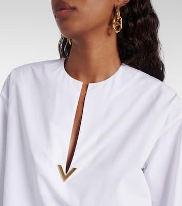 VGold cotton poplin top | Valentino