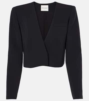 Cropped silk and wool jacket | Roland Mouret