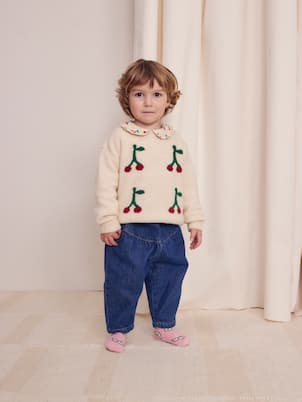 Baby Pullover Cherry aus Jacquard-Strick | Bobo Choses