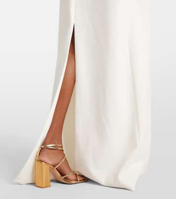 Vestido de fiesta de crepé adornado | Costarellos