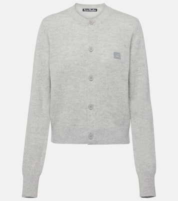 Face crewneck wool cardigan | Acne Studios