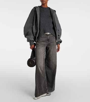 جينز بأرجل واسعة وخصر متوسط | AG Jeans