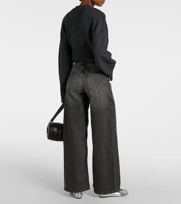 جينز بأرجل واسعة وخصر متوسط | AG Jeans