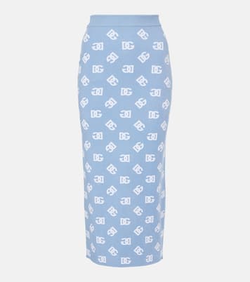 Jupe midi à logo | Dolce&Gabbana
