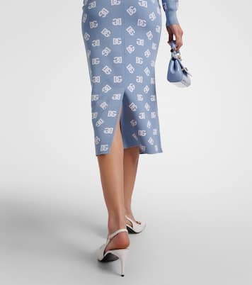Jupe midi à logo | Dolce&Gabbana