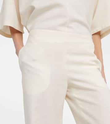 Pantaloni regular Foulard in lana e seta | The Row
