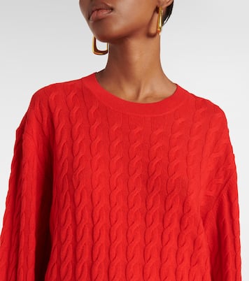 Cable-knit wool and cashmere sweater | Jardin des Orangers