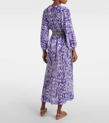 Abito midi Sky in crêpe con stampa | Eres