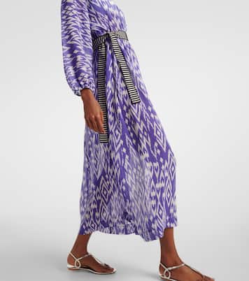 Abito midi Sky in crêpe con stampa | Eres