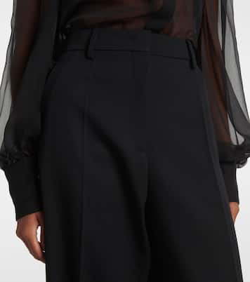 Grisaille virgin wool straight pants | Valentino
