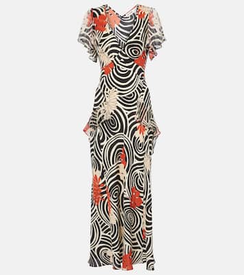 Bedrucktes Maxikleid Evie aus Seide | Rixo